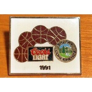 1991 BIG SKY Conference NCAA BASKETBALL, Coors light Logo March Madness Pin